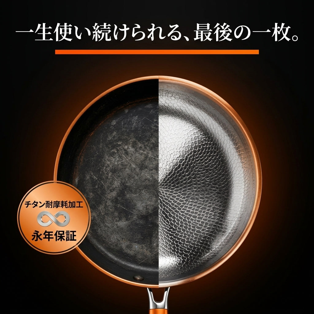 Hocho 純チタン鍋・フライパン8点セット